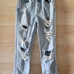 Distressed Light Blue Women's Jeans